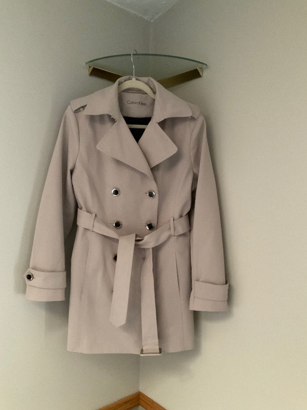 Calvin Klein Tan M Trench Coat Timeless Classic Officecore Scandi Normcore